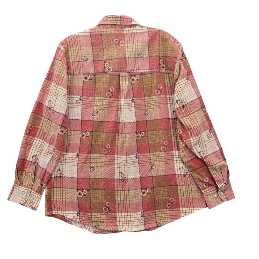 American Sweetheart Pink Plaid Flannel Western Urban 90s Skater Grunge‎ Shirt L - Picture 2 of 10
